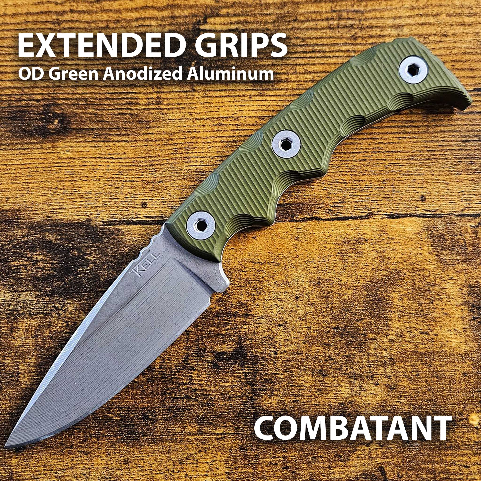 Anodized Aluminum Extended Grips (C) and Screws