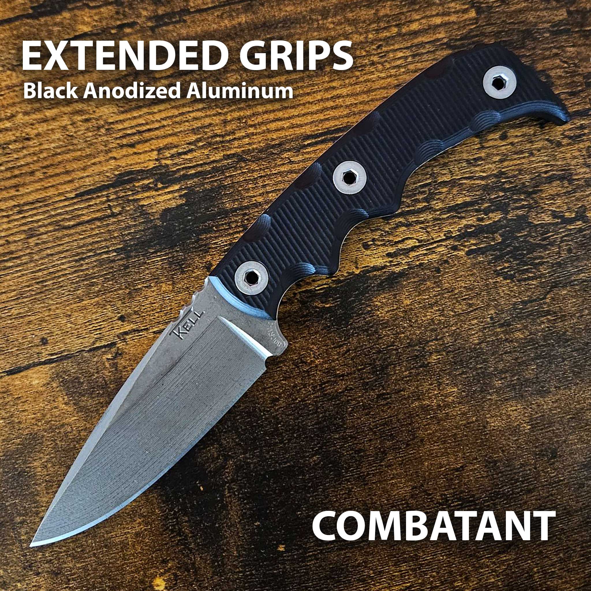 Anodized Aluminum Extended Grips (C) and Screws