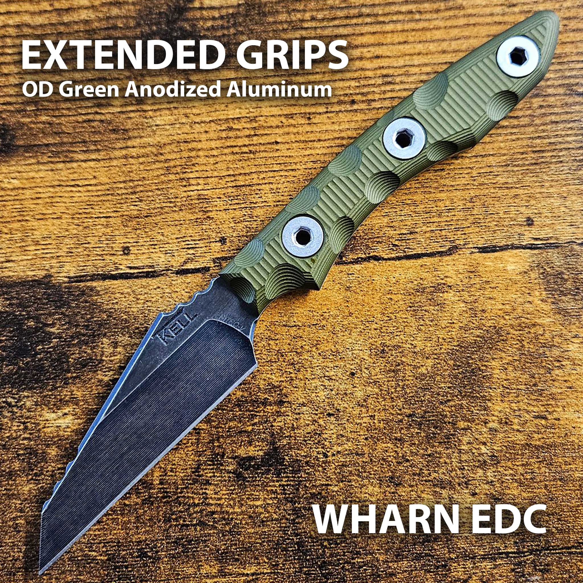 Anodized Aluminum Extended Grips (P) and Screws