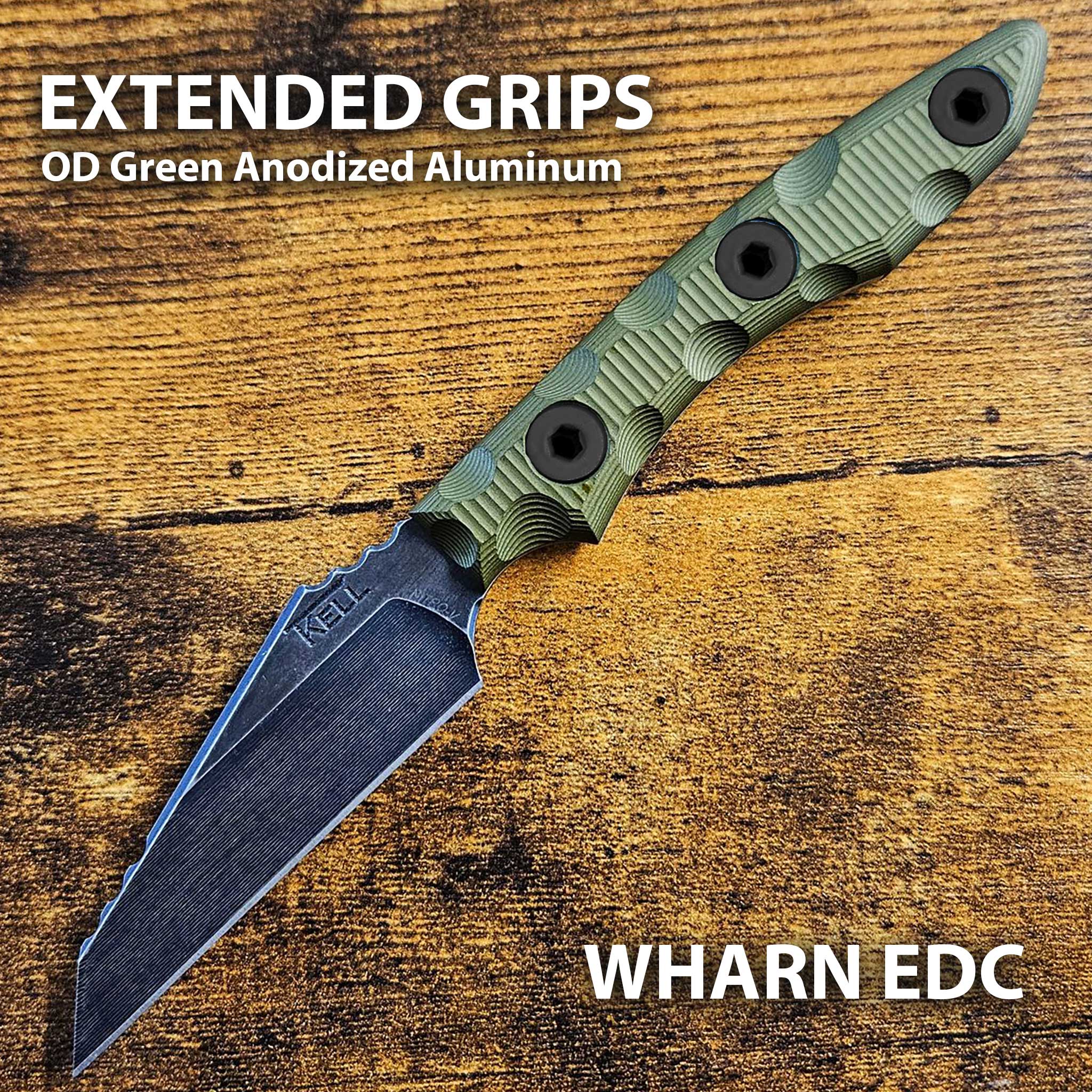 Anodized Aluminum Extended Grips (P) and Screws