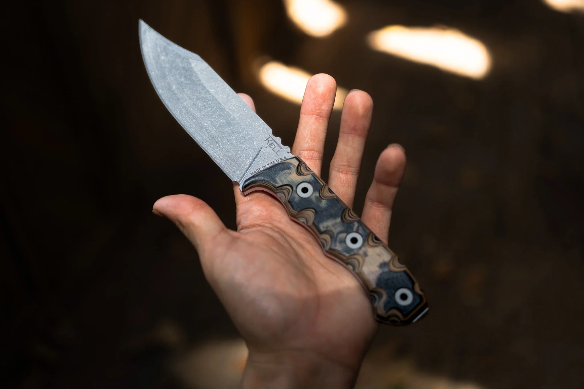 Self defense with a knife held in a hand