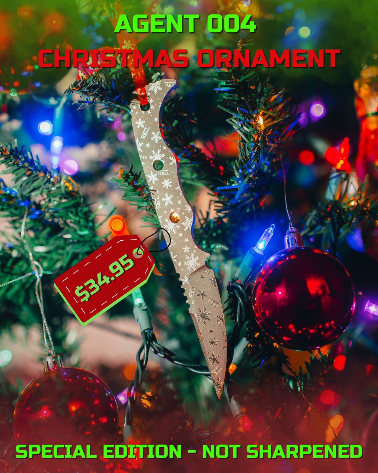 T. Kell AGENT 004 Christmas Ornament