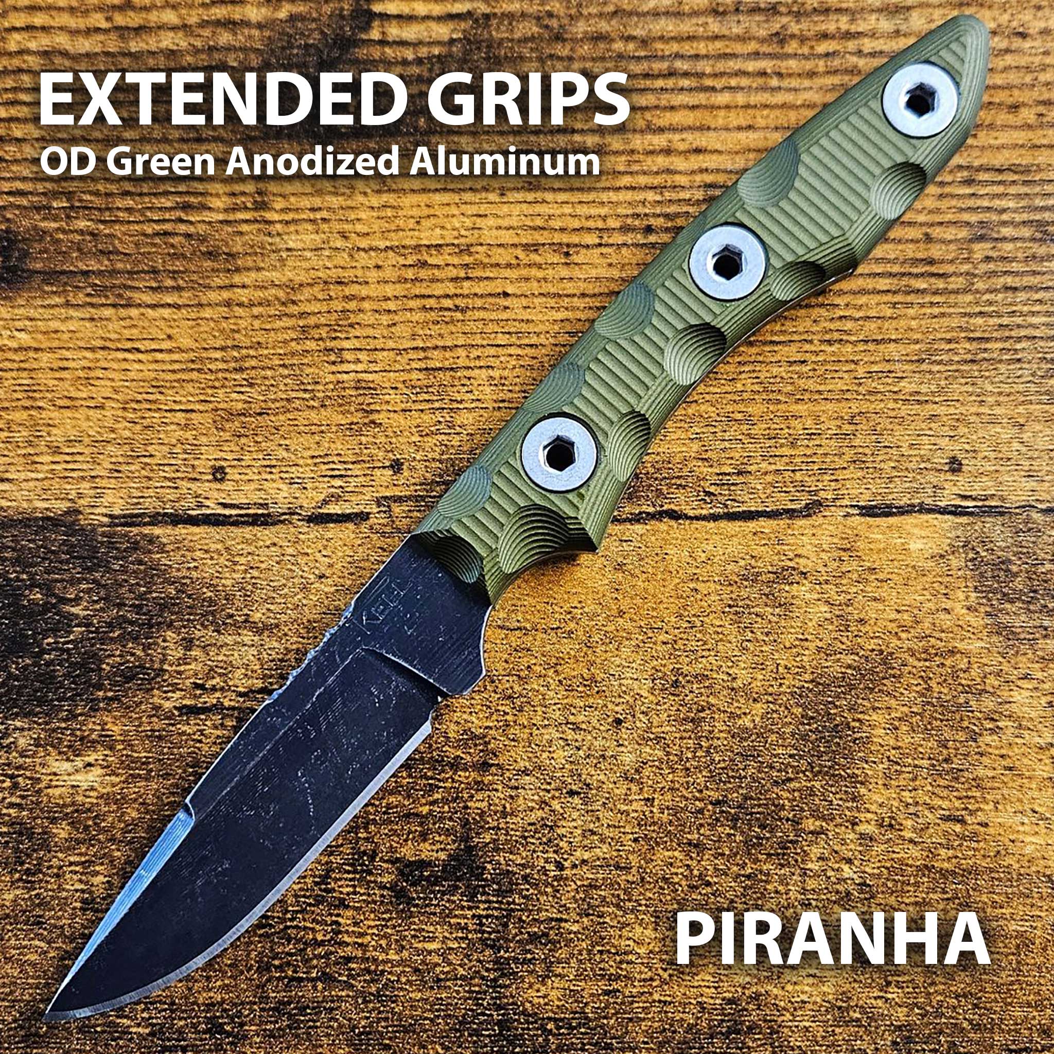 Anodized Aluminum Extended Grips (P) and Screws
