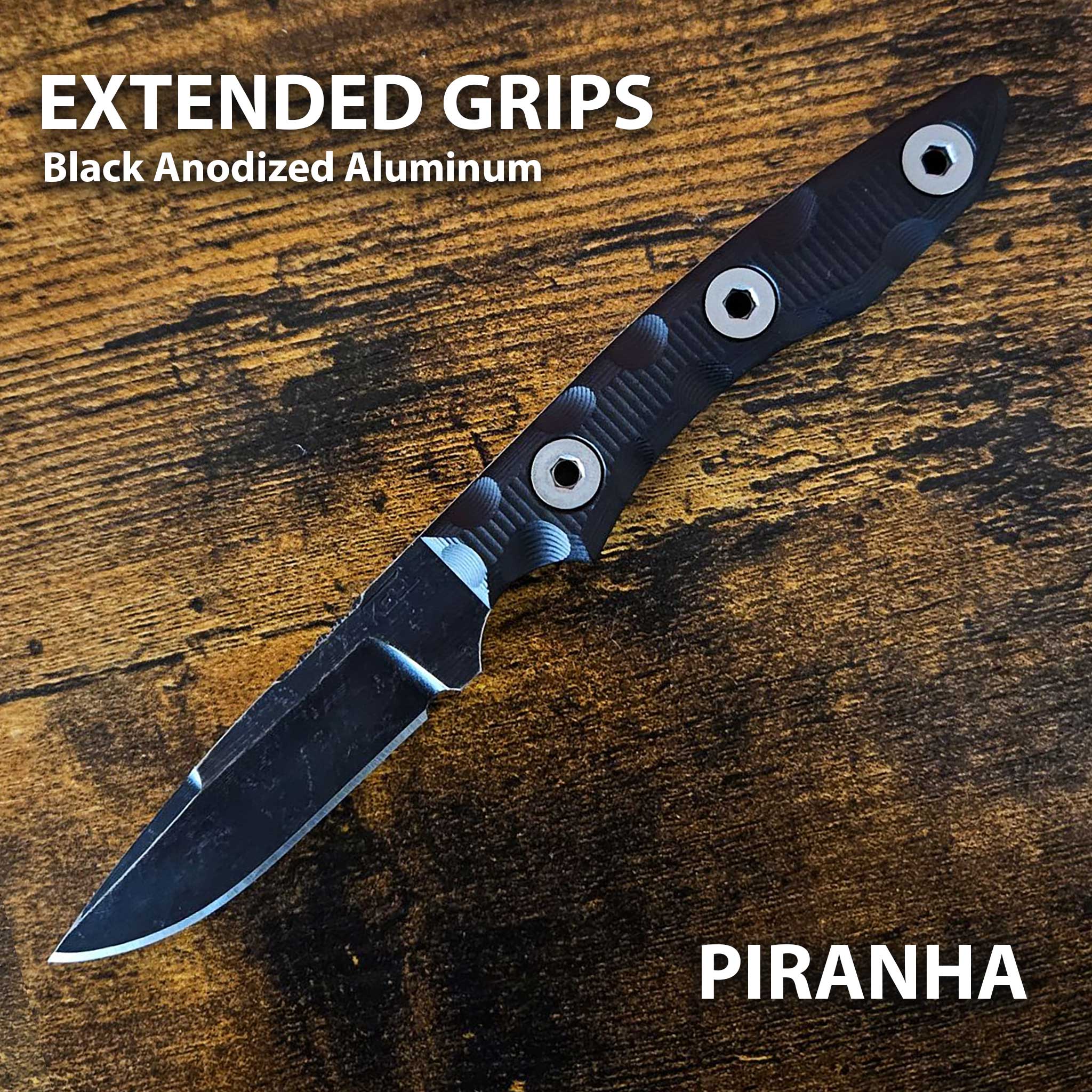 Anodized Aluminum Extended Grips (P) and Screws